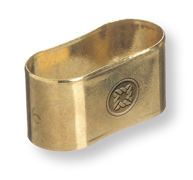 0.593 X 1.238 INCH (IN) INSIDE DIMENSION, 0.25 INCH (IN) THICKNESS BRASS DUAL HOSE BRACE (ITEM # 453) 0.593 X 1.238 INCH (IN) INSIDE DIMENSION, 0.25 INCH (IN) THICKNESS BRASS DUAL HOSE BRACE (ITEM # 453)